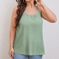 thumbnail image 1 of TIHLMK Hauts pour Femmes T-Shirts Décontractés à Col Rond Sans Manches Grande Taille Tunique Blouse Hauts Coupe Ample T-Shirt, 1 of 8