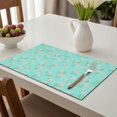 thumbnail image 6 of Placemat, Pioneer Flower Floral Print Pattern Place Mats Table Mat Set Of 2, PVC Washable Placemats for Party Kitchen Dining Decoration, 18x12 Inch, Fade Resistant, 6 of 6