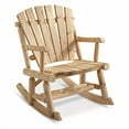 thumbnail image 1 of CASTLECREEK Outdoor Rocking Chair Wooden, Oversized Adirondack Rocker for Porch and Patio, 1 of 4