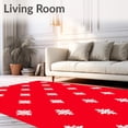 thumbnail image 2 of ODIKA 2'x3' Machine Washable Non-Slip Area Rug, Frosty Celebration Contemporary Seasonal Statement High Traffic Rug with Pad, Red, 612323, 2 of 8