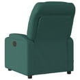 thumbnail image 2 of vidaXL Fauteuil Inclinable de Massage en Tissu Vert Foncé, 2 of 5