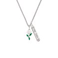 thumbnail image 2 of Delight Jewelry White Flower Silvertone Hope Anchors the Soul Bar Charm Necklace, 23", 2 of 4