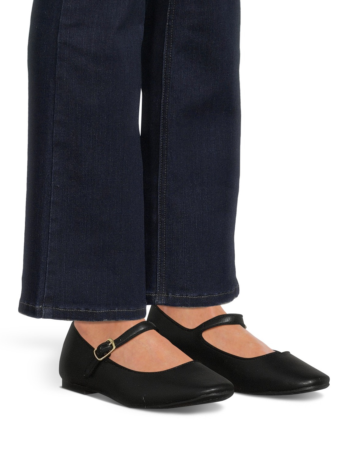 Time and Tru Women's Mary Jane Flats, Black photo 8