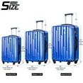 Merax 3 Piece ABS Hardside Luggage Set