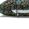 thumbnail image 4 of Floral Pet Bed, Pastel Flowers Petals Leaves in Earth Tones Foliage on Dark Backdrop, Resistant Pad for Dogs and Cats Cushion with Removable Cover, 24" x 39", Teal Burnt Sienna Black, by Ambesonne, 4 of 4