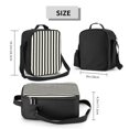 thumbnail image 2 of Lafuoo Black And White Thick Stripes Pattern Thermal Insulated One Shoulder Handheld Lunch Bag, Adjustable Shoulder Strap Leak-proof Lunch Box Unisex-One Size, 2 of 8
