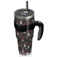 thumbnail image 2 of 40oz Tumbler,Dark Gray Christmas Gnome Pattern Insulated Tumblers with Removable Handle,Stainless Steel Double Vacuum Coffee Tumbler Cup with Straw for Home,Office,Travel,Party, 2 of 5