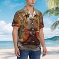 thumbnail image 3 of Pofeuu Valley Meditating Guinea Pig Print Hawaiian Shirt for Men Sleeves Casual Button Down Summer Beach Dress Shirts T-Shirts,XX-Large, 3 of 7