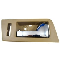 PT Auto Warehouse FO-2704ME-FR - Inner Interior Inside Door Handle, Camel (Beige/Tan) Housing with Chrome Lever - Passenger Side Front Fits select: 2008-2012 FORD ESCAPE, 2008-2011 MAZDA TRIBUTE