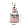 thumbnail image 7 of ZhyrZng Owl Leather Coin Purse Key Buckle Earphone Storage Bag Double Leather Owl Tassel Wallet Bluetooth Earphone Hanging Bag Decoration Home Storage Storage Organizer, 7 of 7