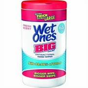 Wet Ones Big Ones Fresh Scent Antibacterial Wipes, 65 Count (Pack of 2)
