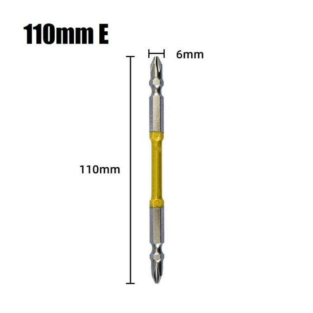 1Pc Double Head Ph2 Screwdriver Bit With Magnetic Ring 65-110Mm Cross Head Screwdriver Bit Electric Screw Driver Tools