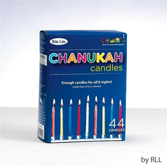Rite Lite C-2-N2 Chanukah Candles, Multicolor - Pack of 50