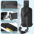 thumbnail image 4 of Htwon Men's Sling Bag Chest Shoulder Backpack Fanny Pack Crossbody Bag w/ USB Charging, 4 of 12