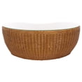 thumbnail image 4 of Safavieh Hylda Mid-Century Free Form Rattan Glass Coffee Table, Natural, 4 of 13