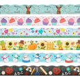 thumbnail image 1 of Czcpp-6-Rouleaux 234 Pieds de Bordures de Tableau d'Affichage Festonné pour Décoration de Classe, Tableau Blanc, Tableau Noir, Décorations Scolaires, 6 Designs Assortis pour Fournitures pour Enseignants (78 Pcs), 1 of 4
