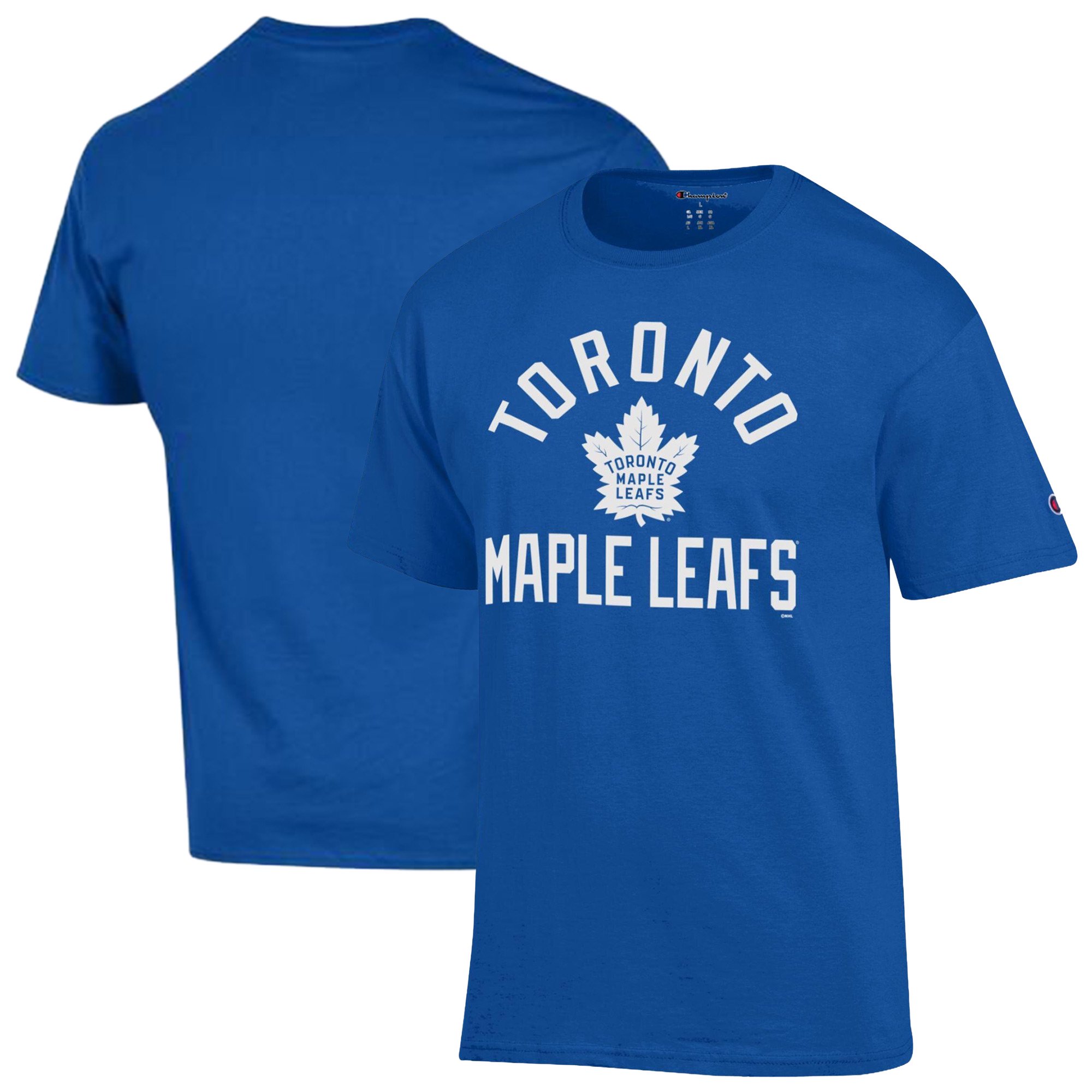 Men's Champion Blue Toronto Maple Leafs Primary Logo Jersey T-Shirt