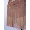 thumbnail image 7 of YiZYiF Women's Sparkly Rhinestone Figure Skating Dress Sleeveless Ballet Skirt Lyrical Dance Leotard Coffee M, 7 of 7