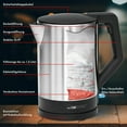 thumbnail image 2 of Clatronic WKS 3692 electric kettle 1.5 L 2200 W Black, Stainless steel, 2 of 2