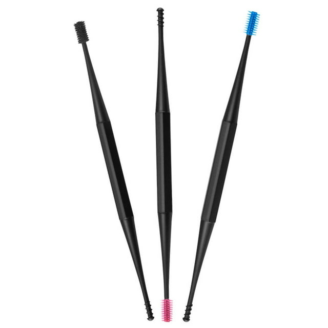 Whataatahia 3 Piezas Micro Cerdas Limpiador de Oídos Reutilizable Espiral de 360 Grados Doble Extremo Oreja Pick Silicona Oído Cureta Oído Stick Herramienta Removedor de Cera de Oído