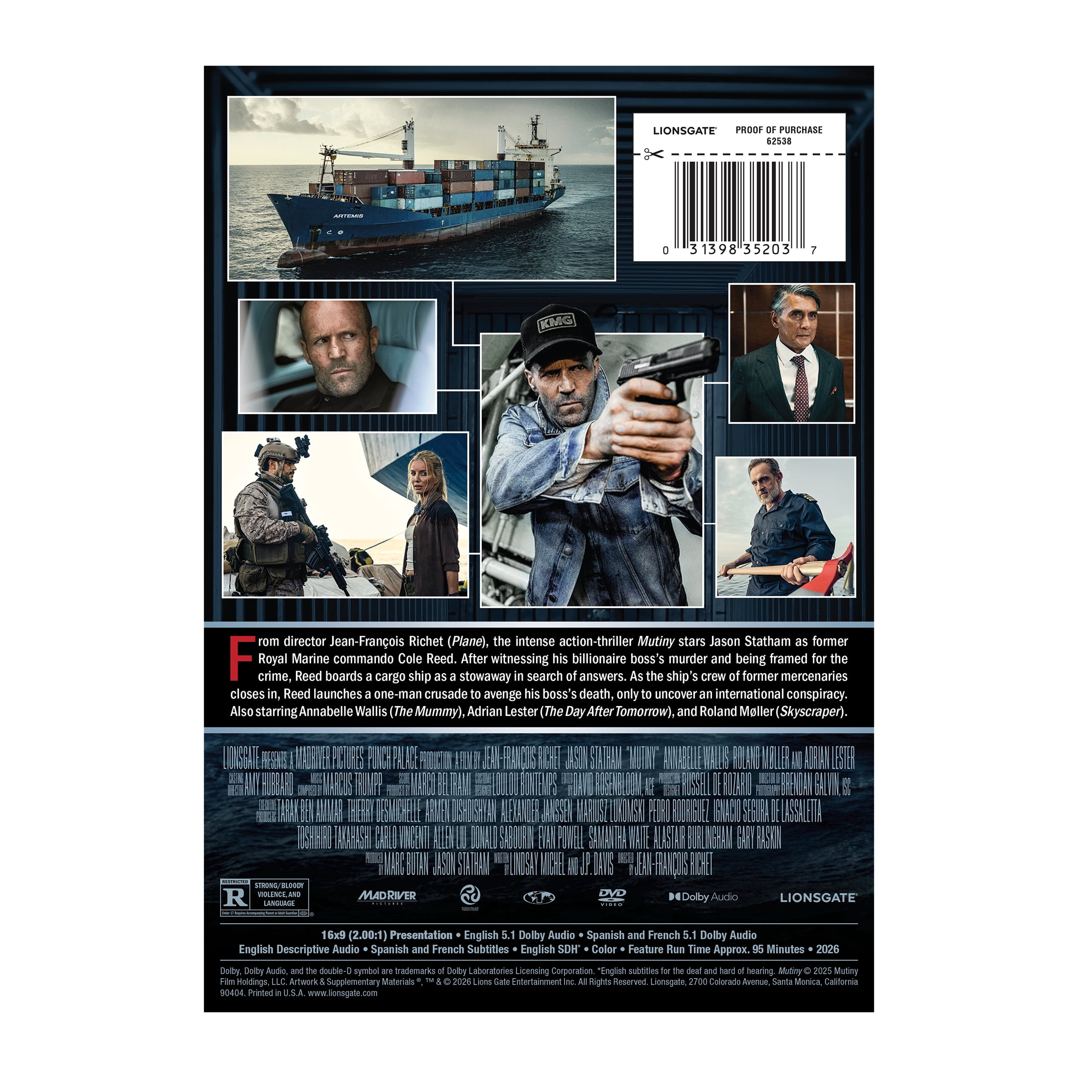 Mutiny (2026) (DVD) Lionsgate, Action