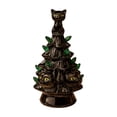 thumbnail image 2 of Halloween Decorations, 8 Inch Lighted Black Cat Resin Halloween Tree, Vintage LED Spooky Cat Tree Lamp, Indoor Tabletop Halloween Decor for Home Party, 2 of 7