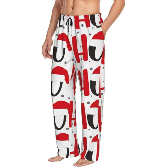 Mens Pajama Pants Bottoms with Pockets - HOHOHO Christmas Comfy Mens Pj Pants, Soft Men Lounge Pants