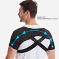 thumbnail image 2 of Double Shoulder Support Brace Adjustable Sweat Wicking Prevent Injuries Shoulder Stability Strap for Fitness Running, 2 of 5