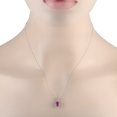 thumbnail image 2 of LB Exclusive 14K White Gold 0.15ct Diamond and Ruby Pendant Necklace PD4-15738WRU, 2 of 4