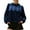 Blue 1, variant on Women's Long Sleeve Velvet Trim Lace Blouse Elegant Flared Swing Top Round Neck Blouse Casual Wear Teal Sweater Women Velvet Shirts Elegant Flared Long Sleeve Velvet Blackish Green L