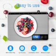 thumbnail image 3 of Báscula de Cocina, Báscula Electrónica de Cocina (precisión 1g/capacidad 15kg), Báscula para Alimentos con botón táctil, regla integrada y gancho oculto, 2 pilas AAA incluidas, 3 of 8