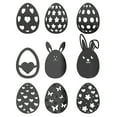 thumbnail image 2 of Kearding Pegatina de Pascua forma de huevo acrílico pared calcomanía Festival decoración espejo pared Paster Diy 3d pegatinas decorativas Kits de decoración para fiestas negro JM626 Kearding HA003777-03, 2 of 6