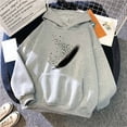 thumbnail image 2 of Moda damas casual manga larga damas o-cuello estampado sudadera con capucha suelta mujeres tops Pompotops gfhjh2390, 2 of 7
