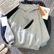 thumbnail image 2 of Moda damas casual manga larga damas o-cuello estampado sudadera con capucha suelta mujeres tops Pompotops gfhjh2389, 2 of 7