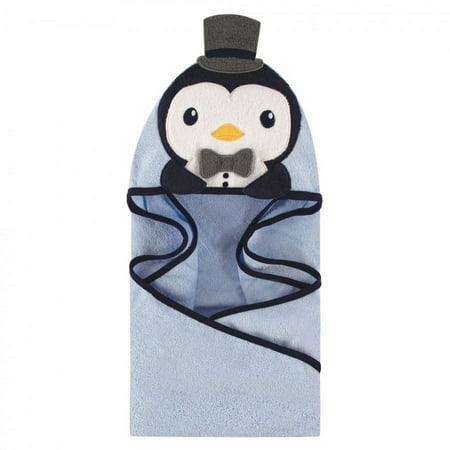 UPC: 0660168570847 | Hudson Baby Infant Boy Cotton Animal Face Hooded Towel Mr Penguin One Size