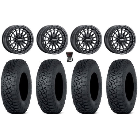 MetalFX Delta R Bdlk 15" Wheels Bk 35" Tenacity XNR Tires Polaris RZR Turbo R & Pro R Ranger 1500 Xpedition