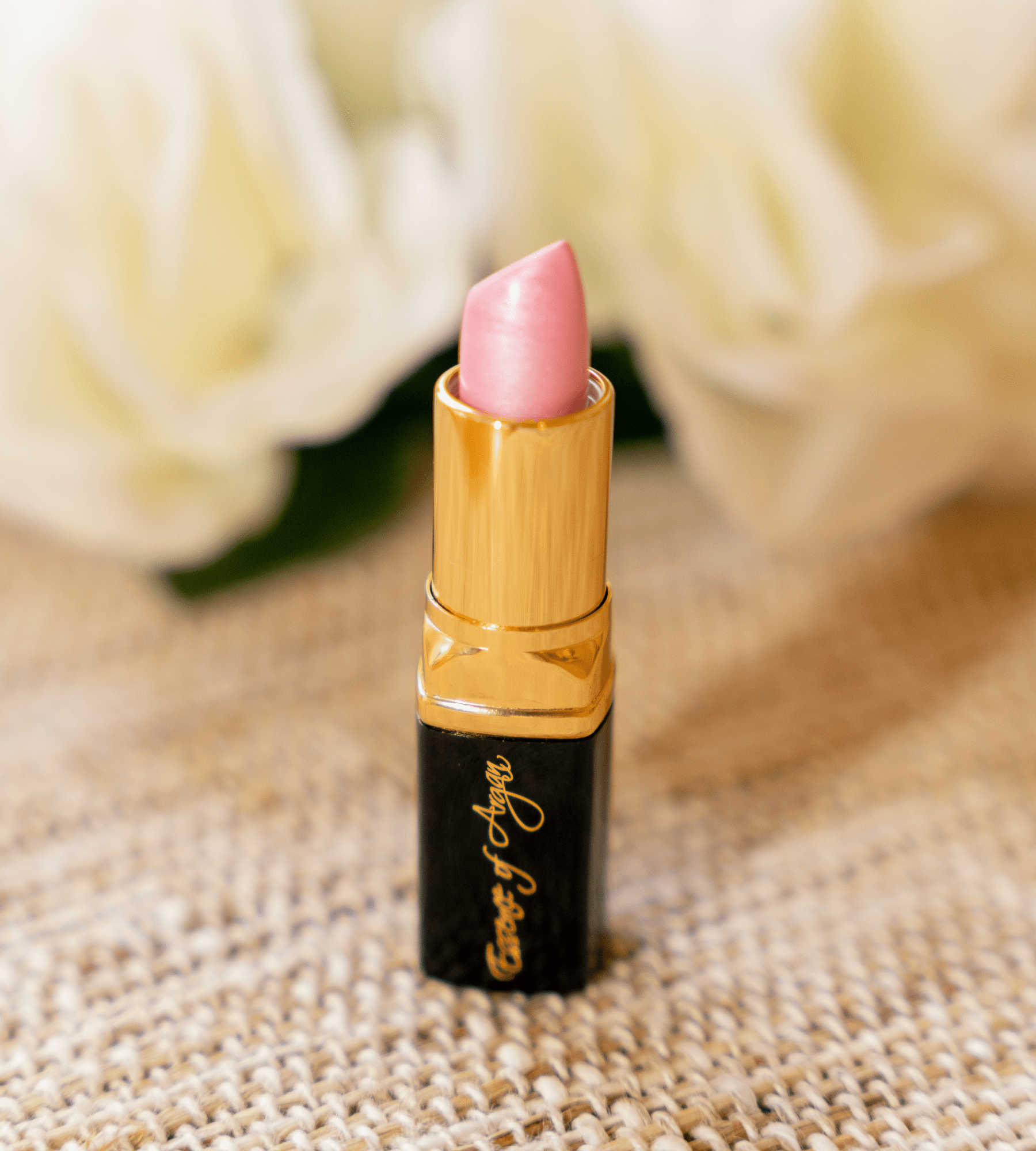 Essence of Argan Lipstick, Vegan, Moisturizing, Long Lasting, Pink Luster