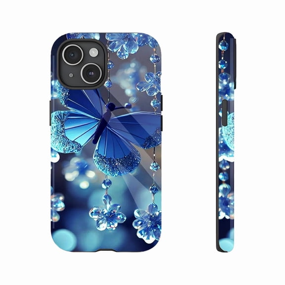 Crystal Butterfly Phone Case for Women Elegant Decorative Protective Case Compatible with iPhone 11/12/13/14/15/16 (Pro Max/Plus)