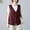 Red02, variant on Womens Vintage Waistcoat Solid Color v-neck Herringbone Tweed Button Down Casual Dressy Suit Vest With Two Front Pockets Beige