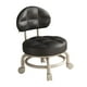 thumbnail image 3 of Taburete con ruedas perfecl con respaldo giratorio 360 degree negro, 3 of 8