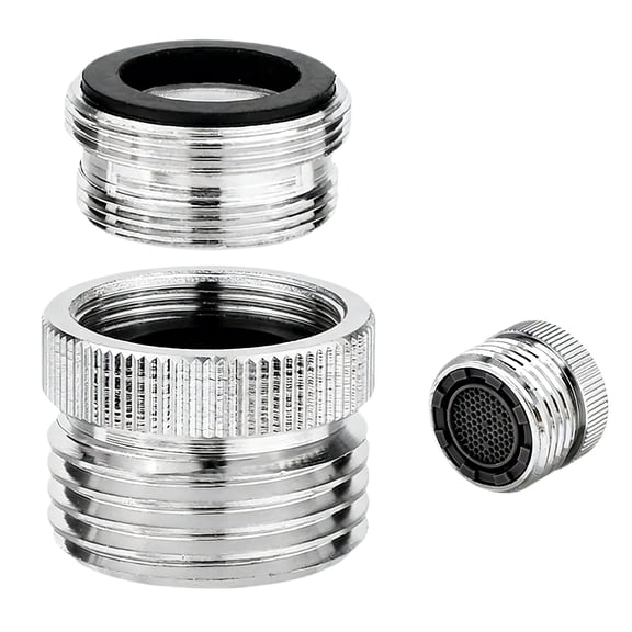 ZHZFKQ Hose Quick Connect Fittings,3/4" GHT Male Thread Faucet to Hose Adapter,Designed with Aerator Garden Hose Adapter Faucet Adapter,Silver