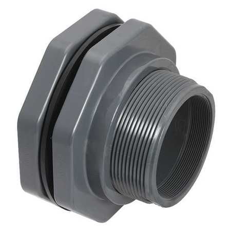 Threaded Bulkhead - Bulkhead Fitting,3 In,Socket x FNPT