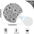 thumbnail image 4 of Coolnut Black & White Daisy Placemats Set of 6 for Dining Table, Heat-Resistant Round Place Mats, Anti-Skid Washable Table Mats, 15.4" x 15.4" PVC Dinner Mats Home Decor Gifts, 4 of 7