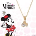 thumbnail image 5 of Disney Minnie Mouse Women's 14kt Yellow Gold CZ Pendant Necklace, 18" Chain, 5 of 5
