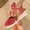 B_ Hot Pink Wedge Shoes for Women, variant on CYMMPU Women's Cross Elastic Strap Closed Toe Espadrille Wedge Sandals, Slingback Summer Casual Shoes Red 39