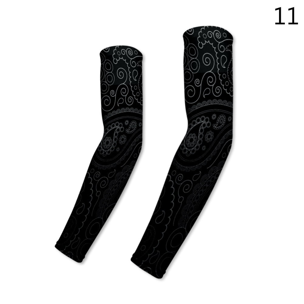 NE_ 2x Paisley Print Summer Outdoor Sports Cooling Arm Sleeves Sun Protection Co 