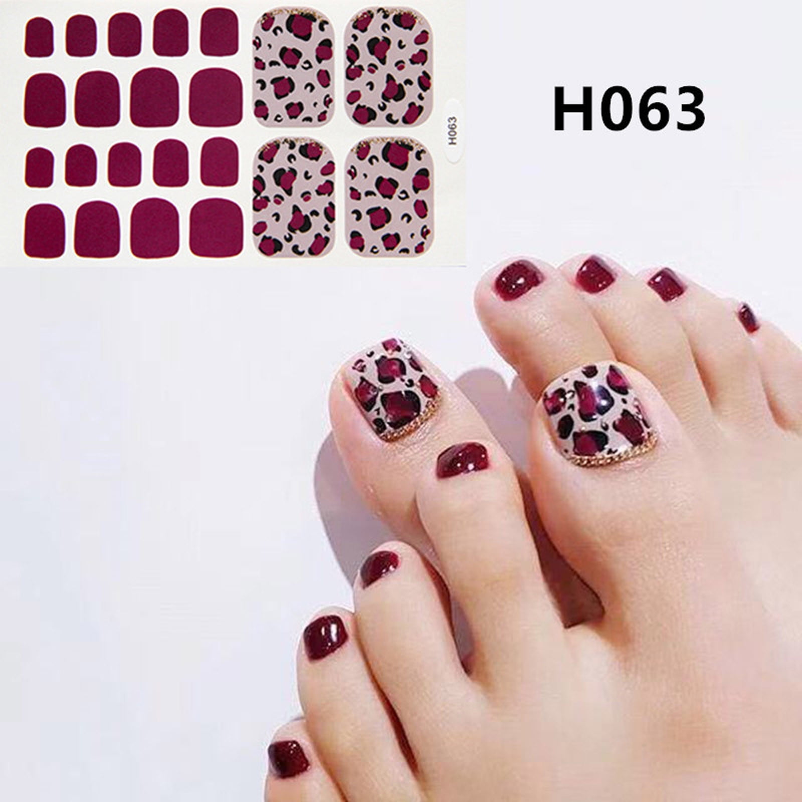 Sticker Female feet with pedicure 