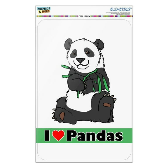 I Love Pandas with Bamboo Shoots Home Business Office Sign