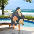 thumbnail image 3 of Yayeee Kids Hooded Towels Toddler Soft Absorbent Beach Bathing Wrap 50" x 23.5", Black Mushroom Pattern, 3 of 5