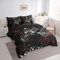 thumbnail image 3 of Homewish Dirt Bike 7-Piece Bedding Comforter Set For Teens Boys Girls,Geometric Honeycomb Plaid King Bedding Sets,Extreme Sport Ultra Soft Bed Sheets,Lightweight Room Decor,Reversible, 3 of 8